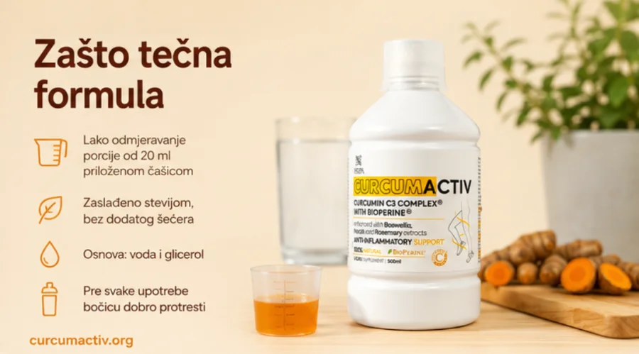 Curcumactiv — tečna formula od 500 ml sa čašicom za doziranje